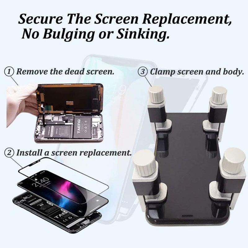 Kannony Wind Phone Repair Clamp 4pcs for Screen Repair, Adjustable Fastening iPhone Clip Holder, Frame Clamp Tool for iPad MacBook Tablet LCD iPhone Screen Replacement - Image 2